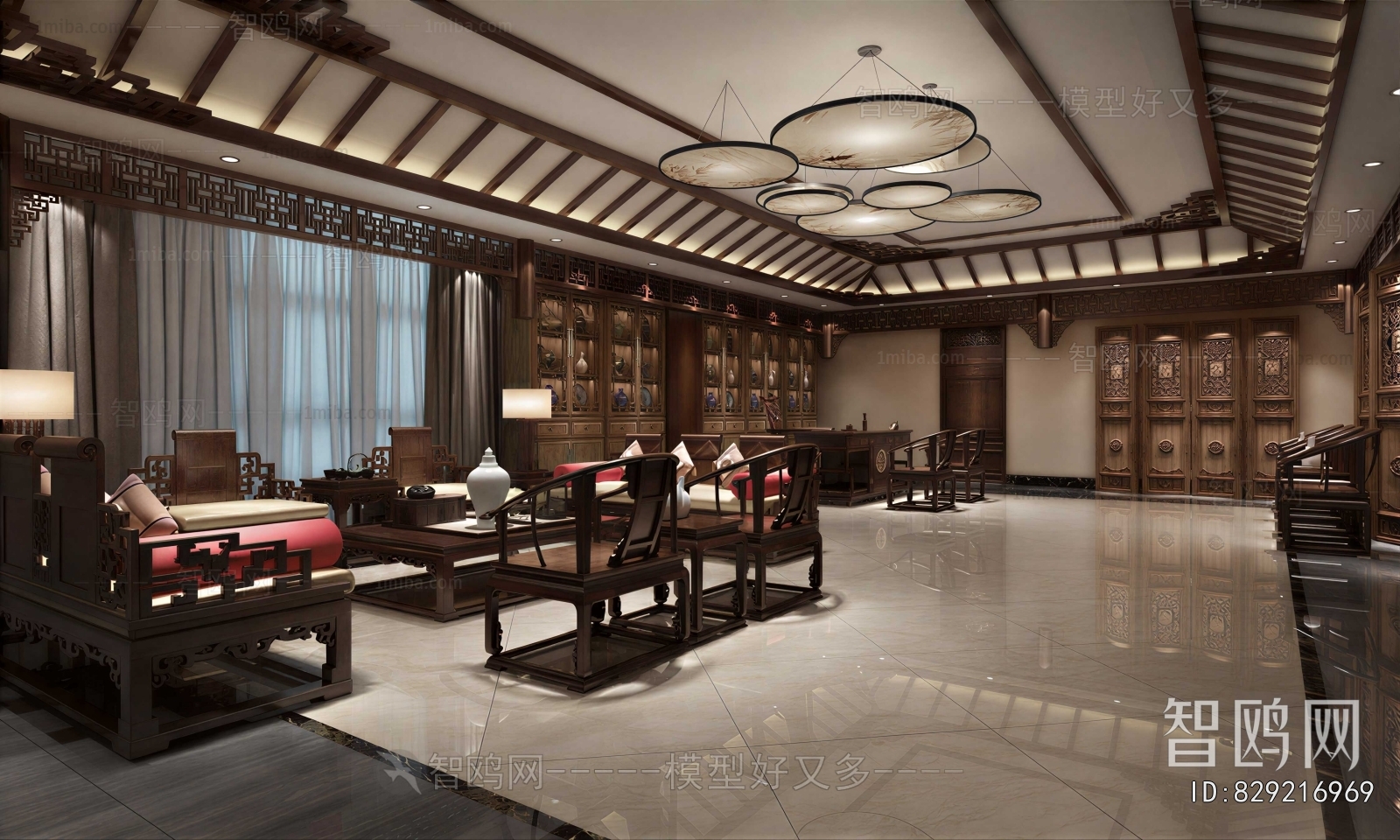 New Chinese Style A Living Room