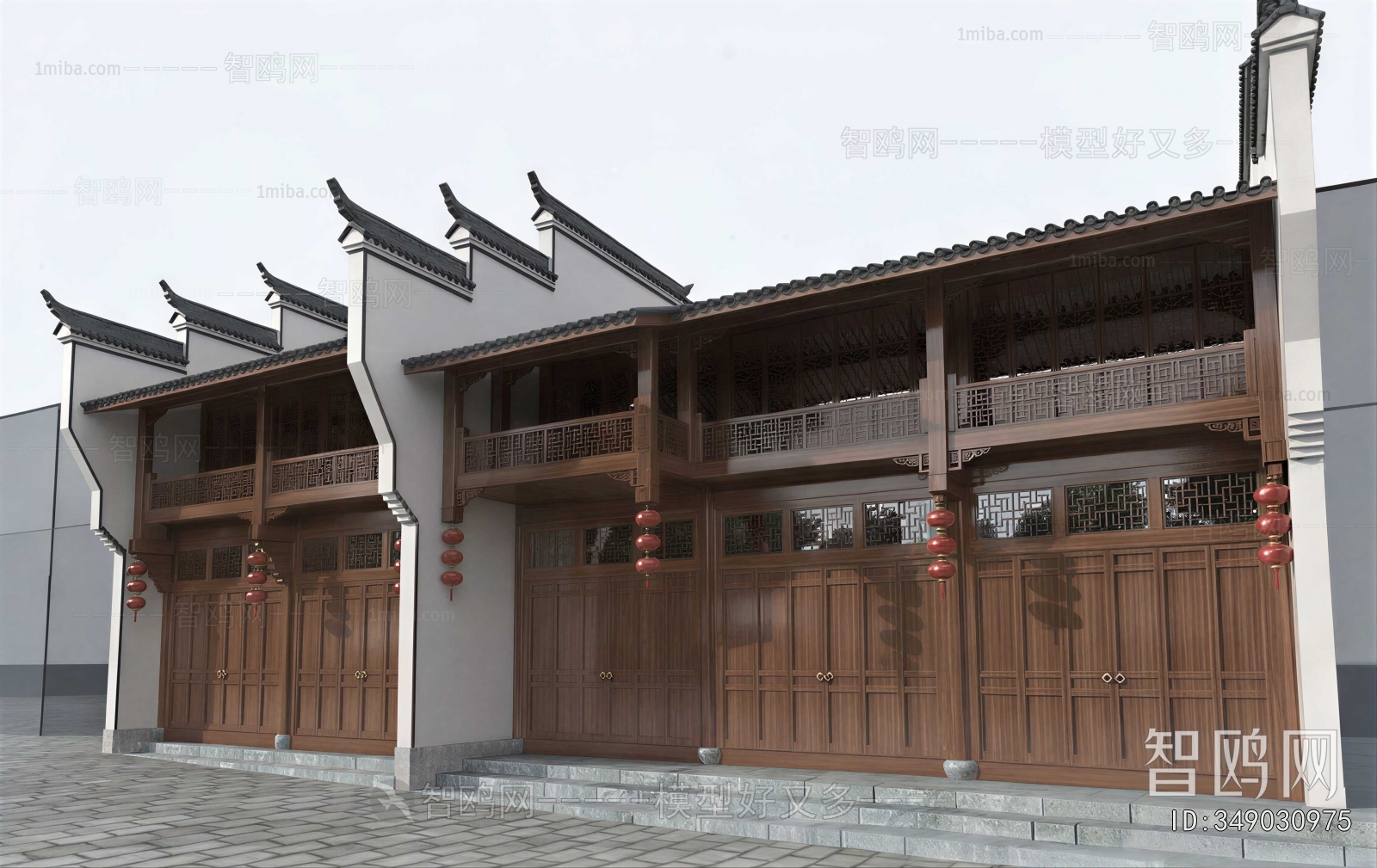 New Chinese Style Appearance Of Commercial Building