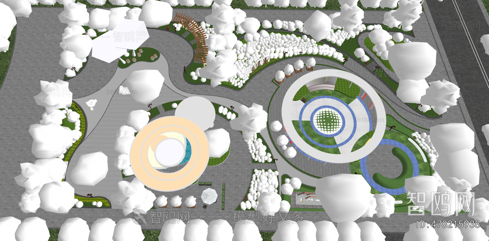 Modern Park Landscape