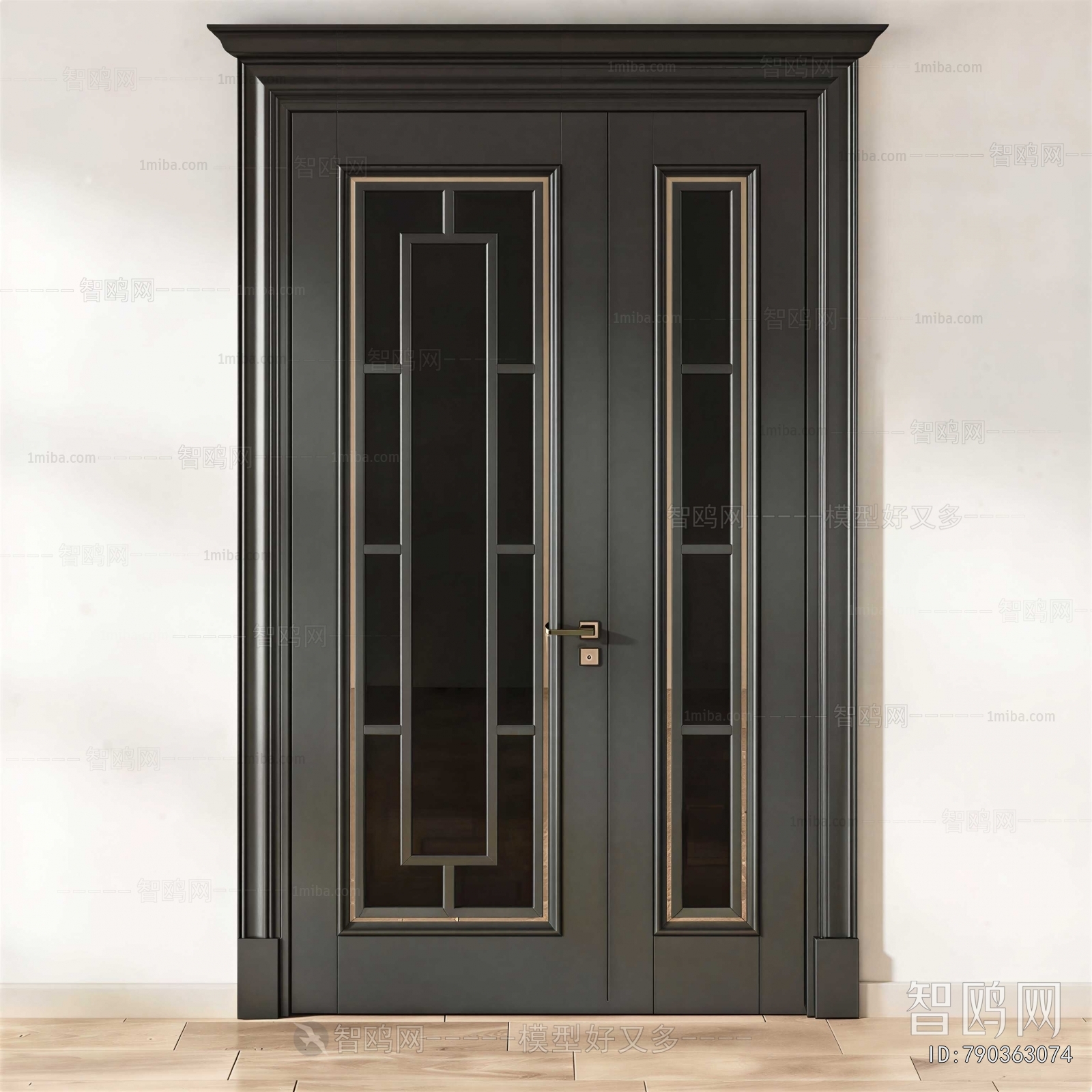 Modern Unequal Double Door