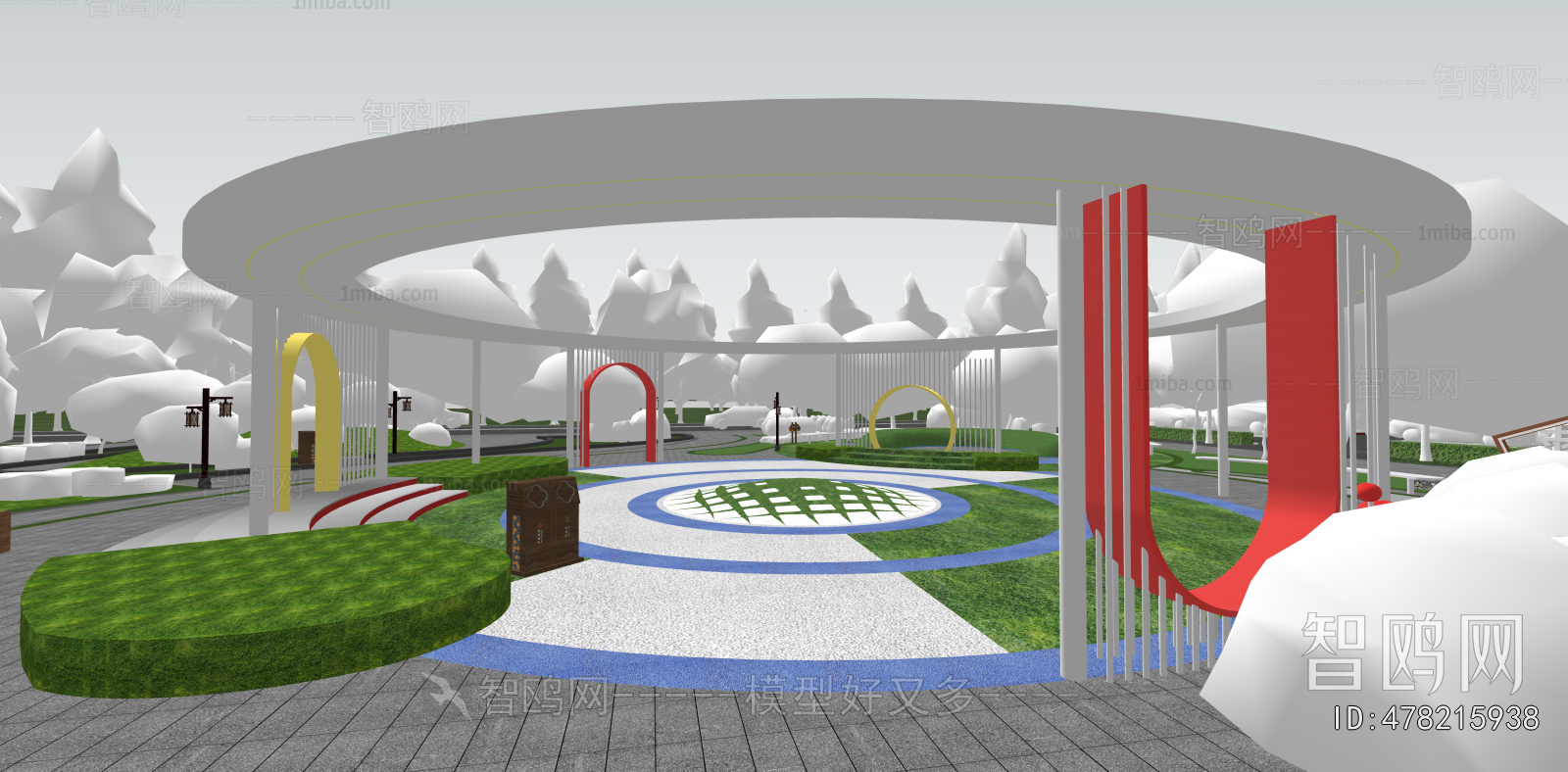Modern Park Landscape