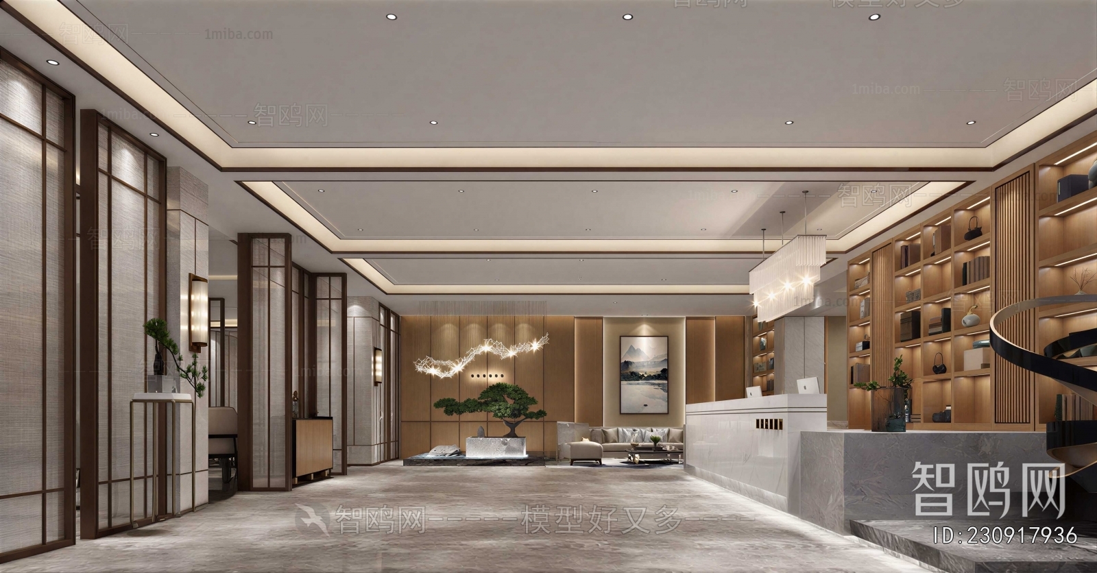 New Chinese Style Lobby Hall