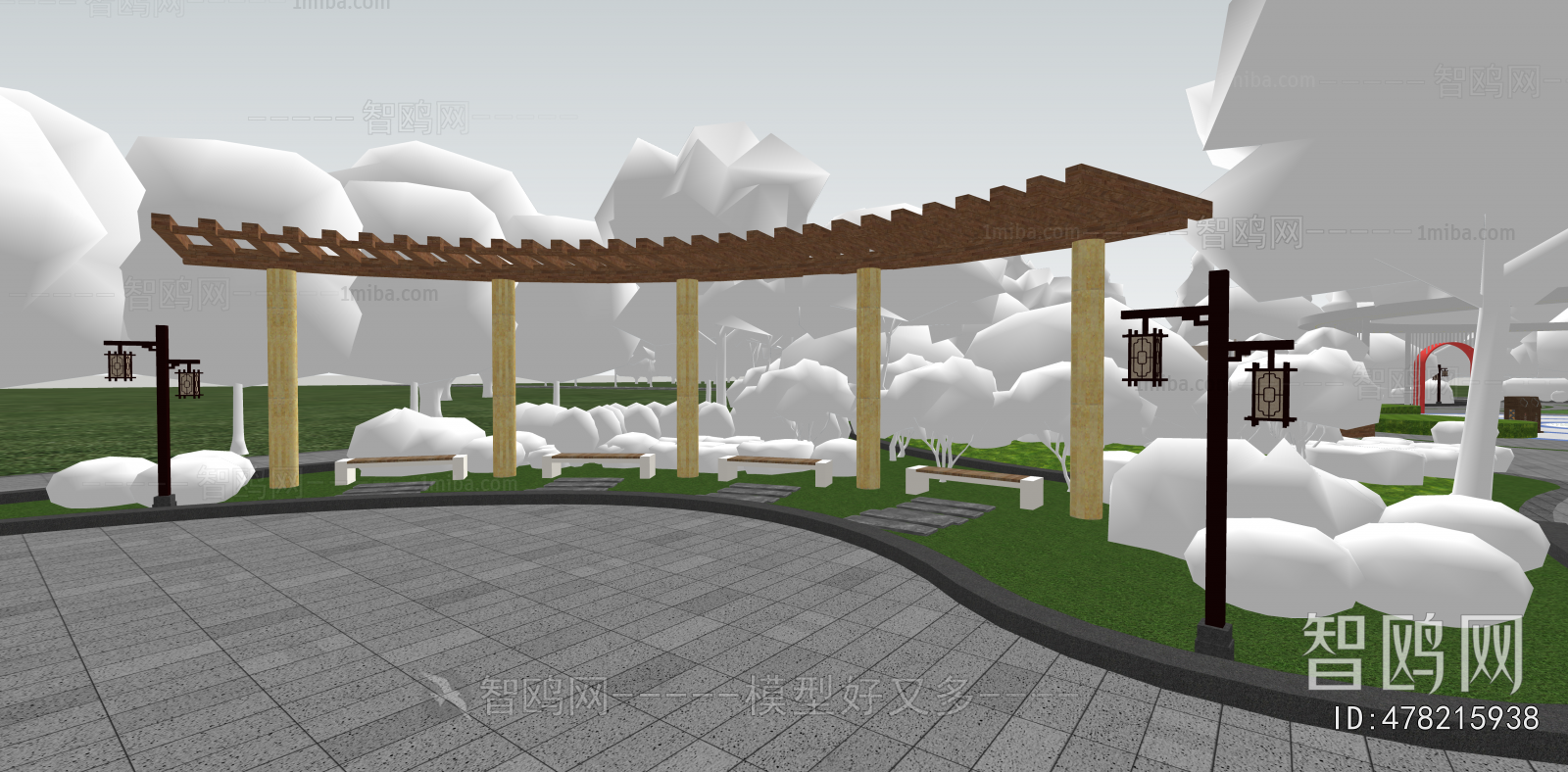 Modern Park Landscape
