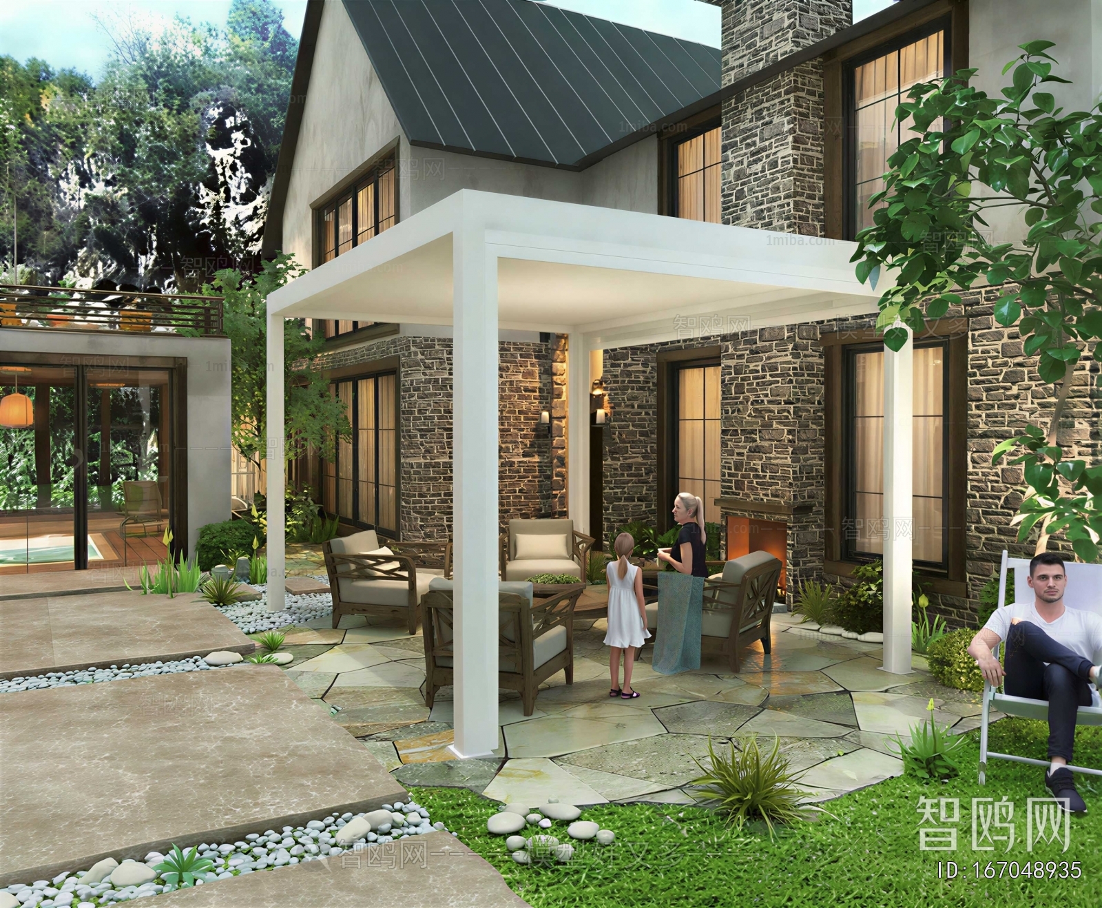 Modern Courtyard/landscape