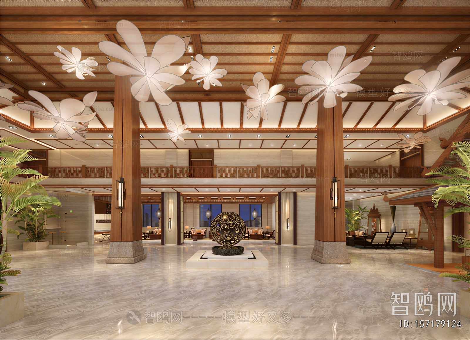 Southeast Asian Style Lobby Hall