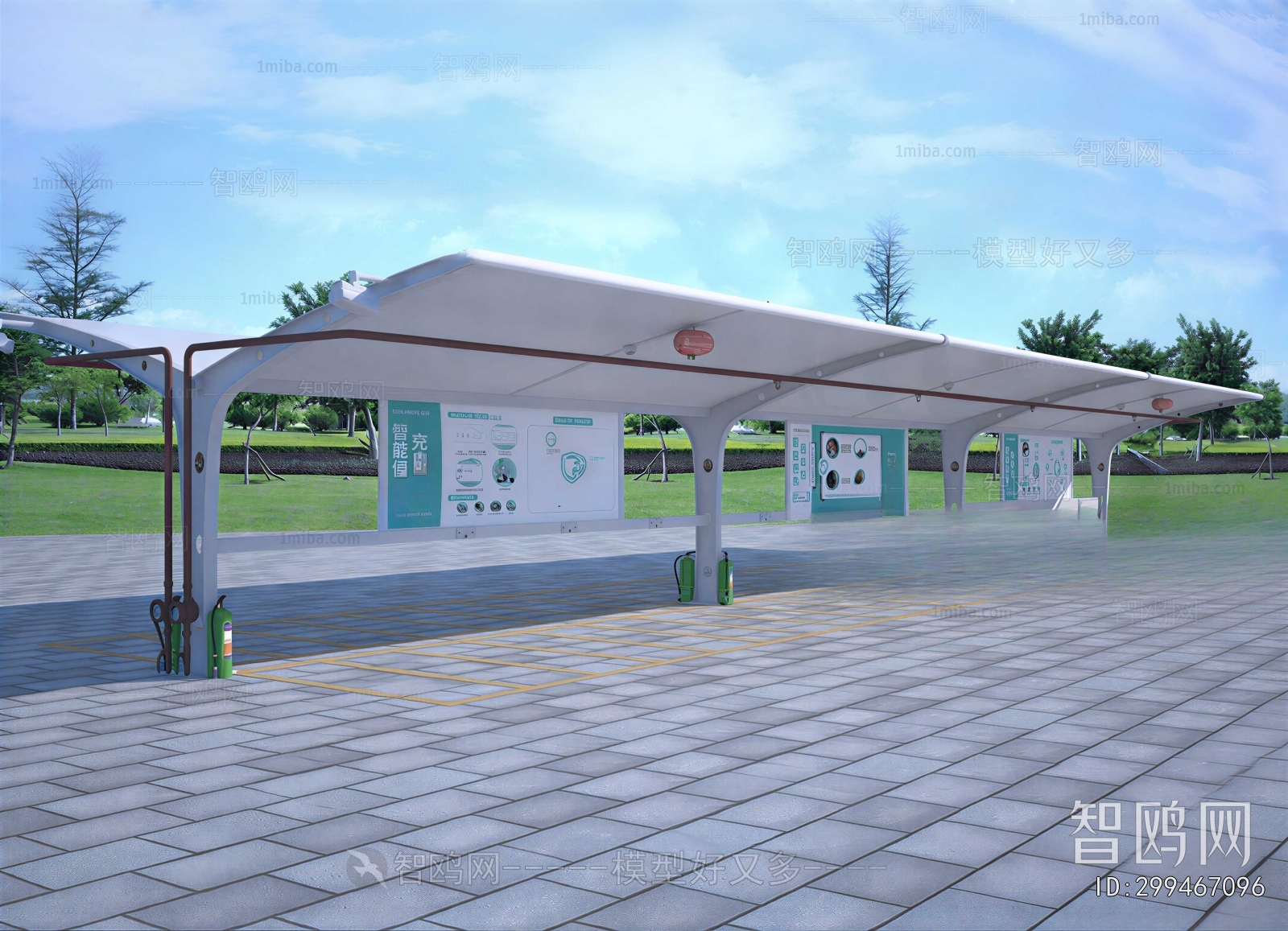 Modern Outdoor Parking Lot