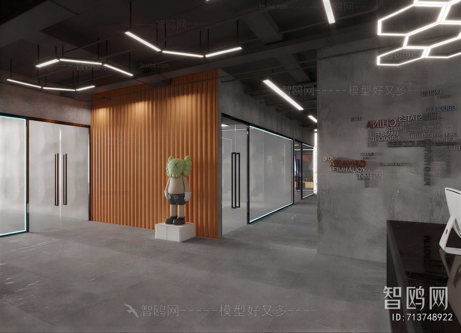 Industrial Style Office Reception Desk