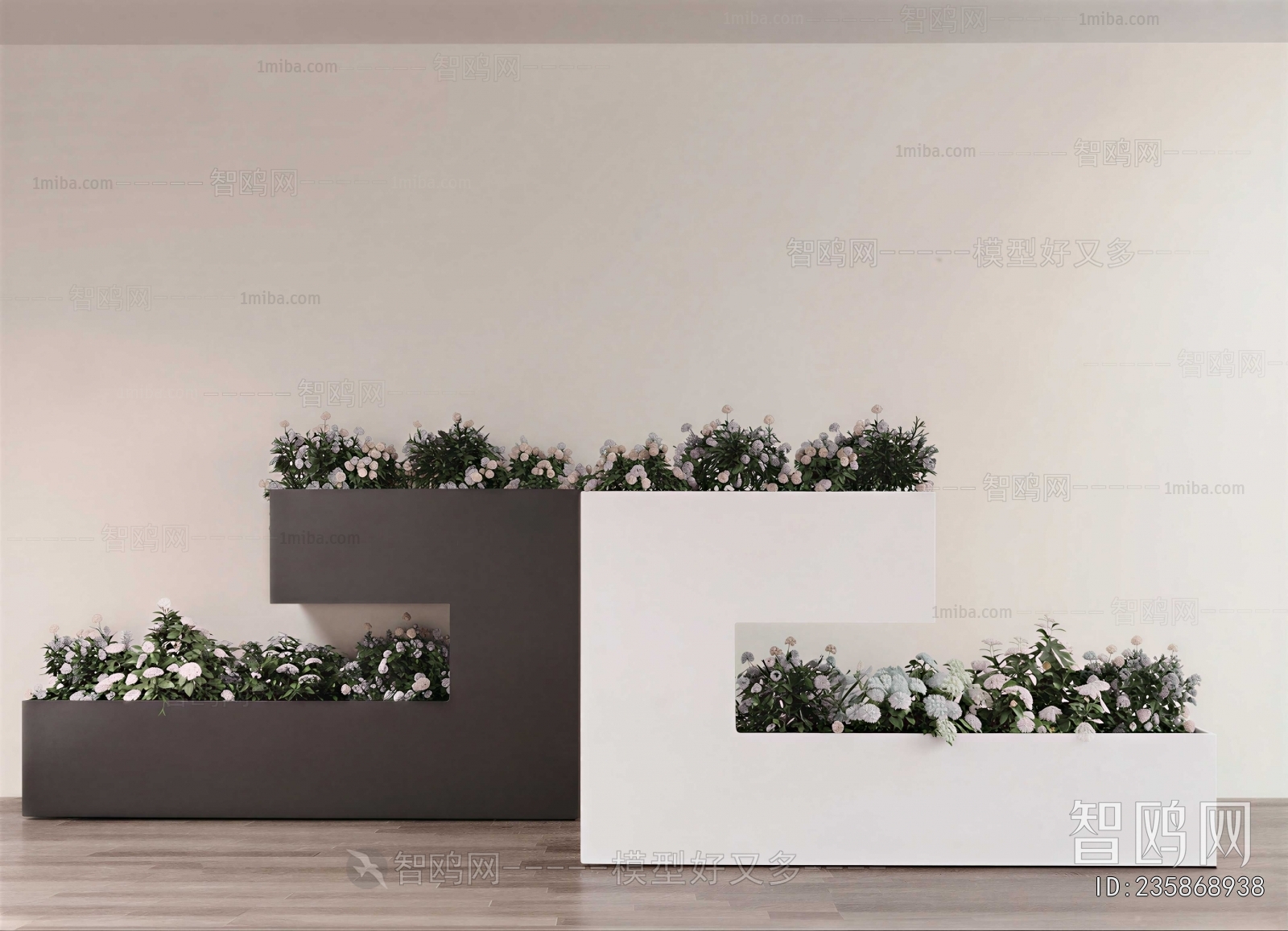 Modern Flower Bed, Flower Bowl, Flower Box