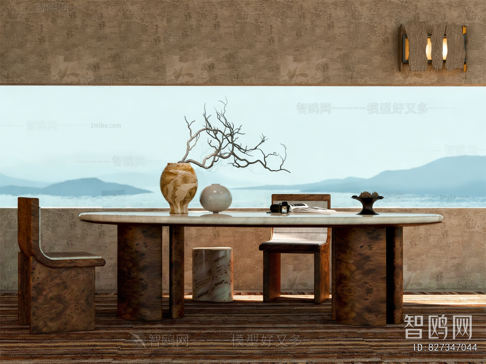 Wabi-sabi Style Dining Table And Chairs