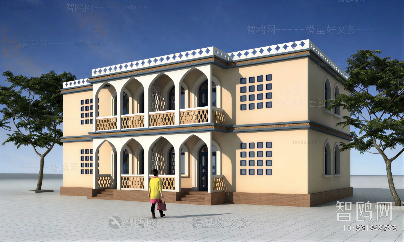 Mediterranean Style Appearance Of Commercial Building