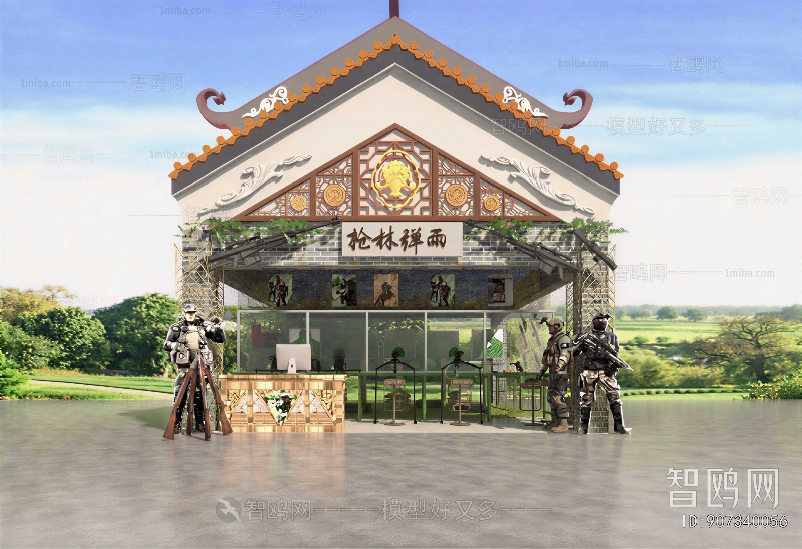 New Chinese Style Facade Element