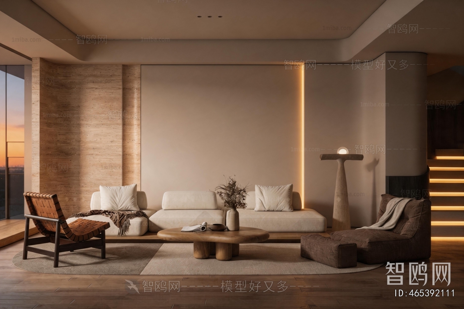 Wabi-sabi Style A Living Room