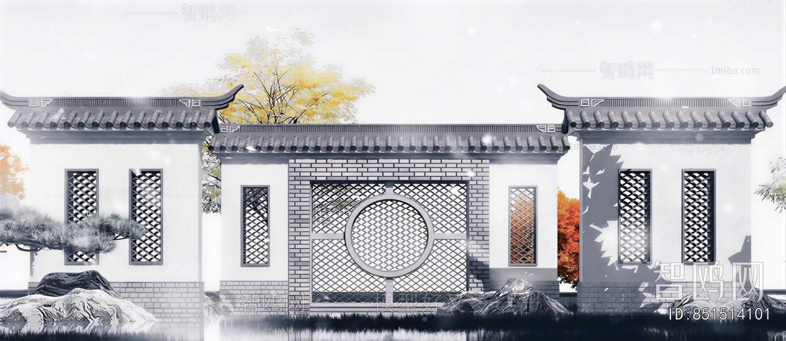 Chinese Style Landscape Wall