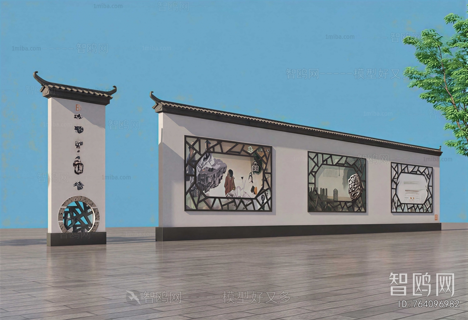 New Chinese Style Landscape Wall