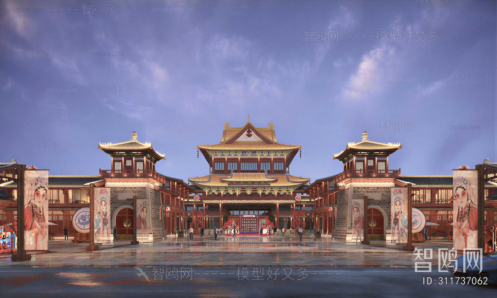 Chinese Style Ancient Architectural Buildings