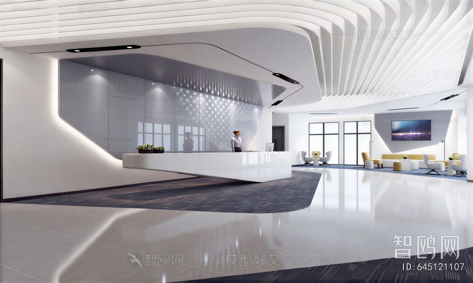 Modern Office Reception Desk