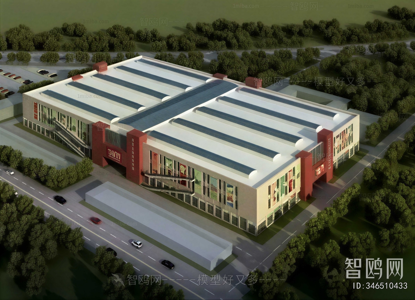 Modern Architectural Bird's-eye View Planning