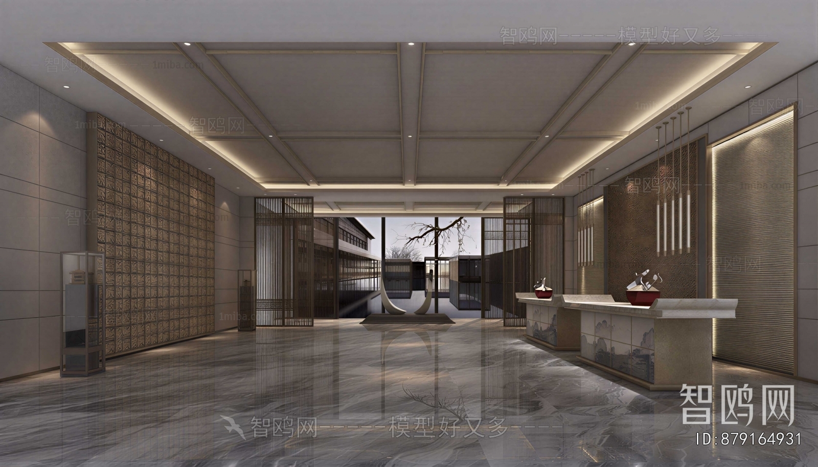 New Chinese Style Office Reception Desk