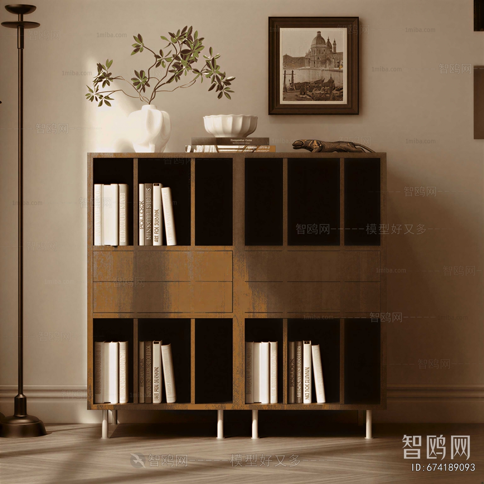 Wabi-sabi Style Bookcase