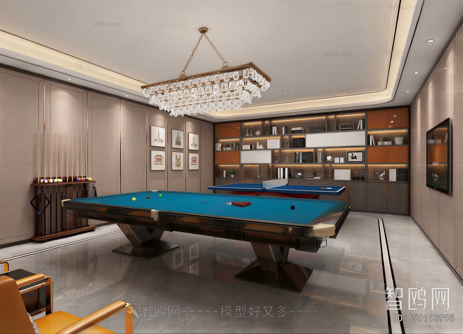 Modern Billiards Room