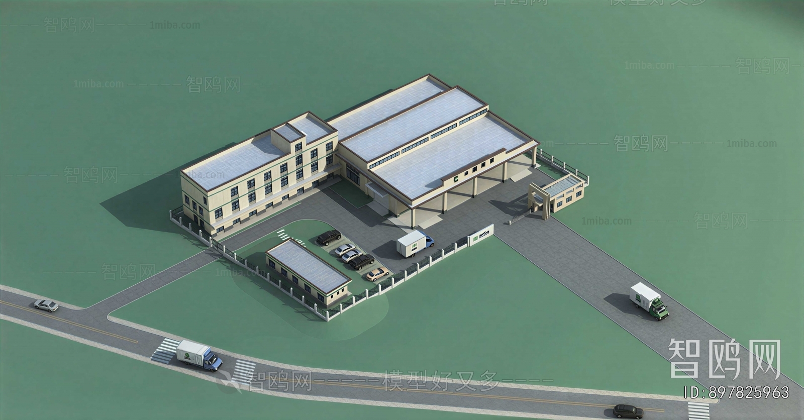 Modern Architectural Bird's-eye View Planning