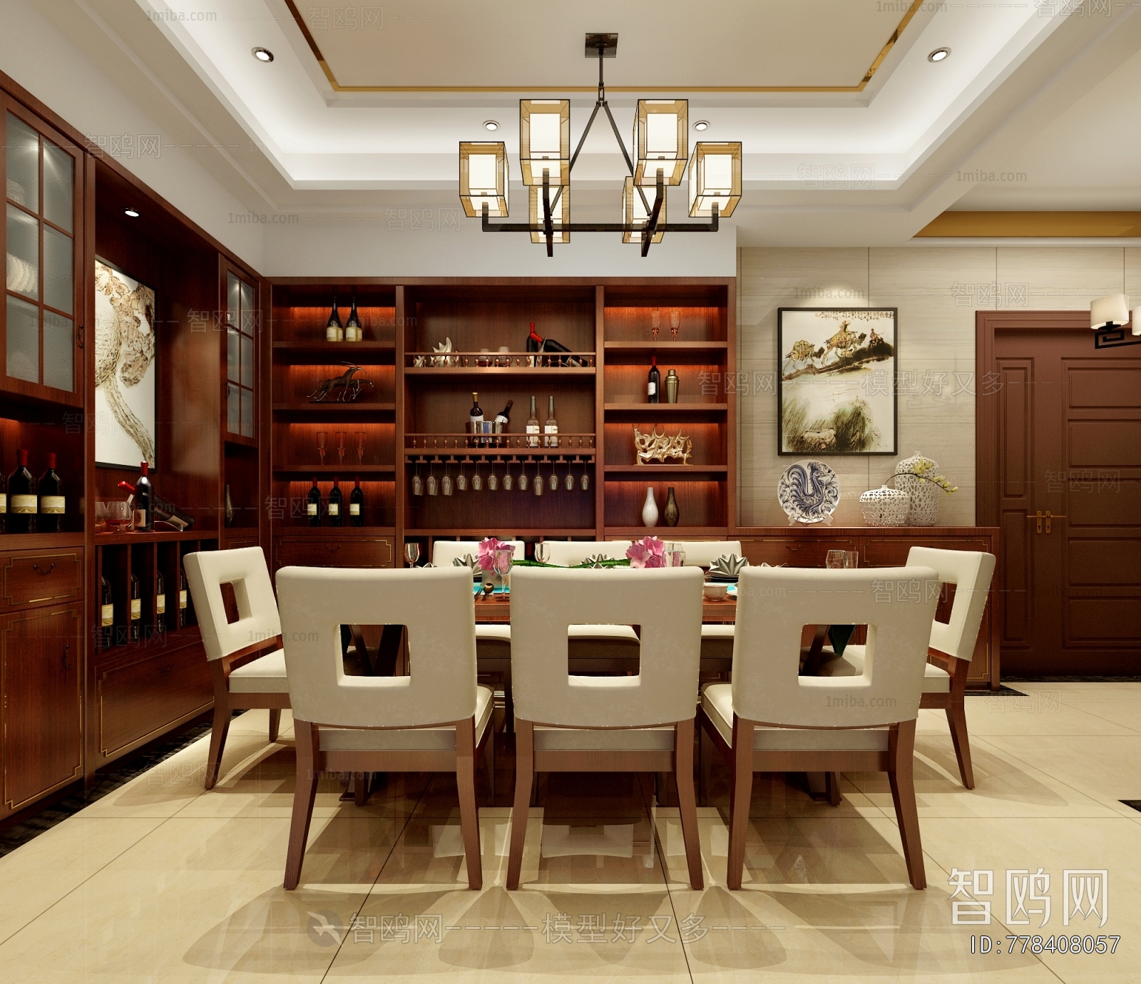 New Chinese Style A Living Room