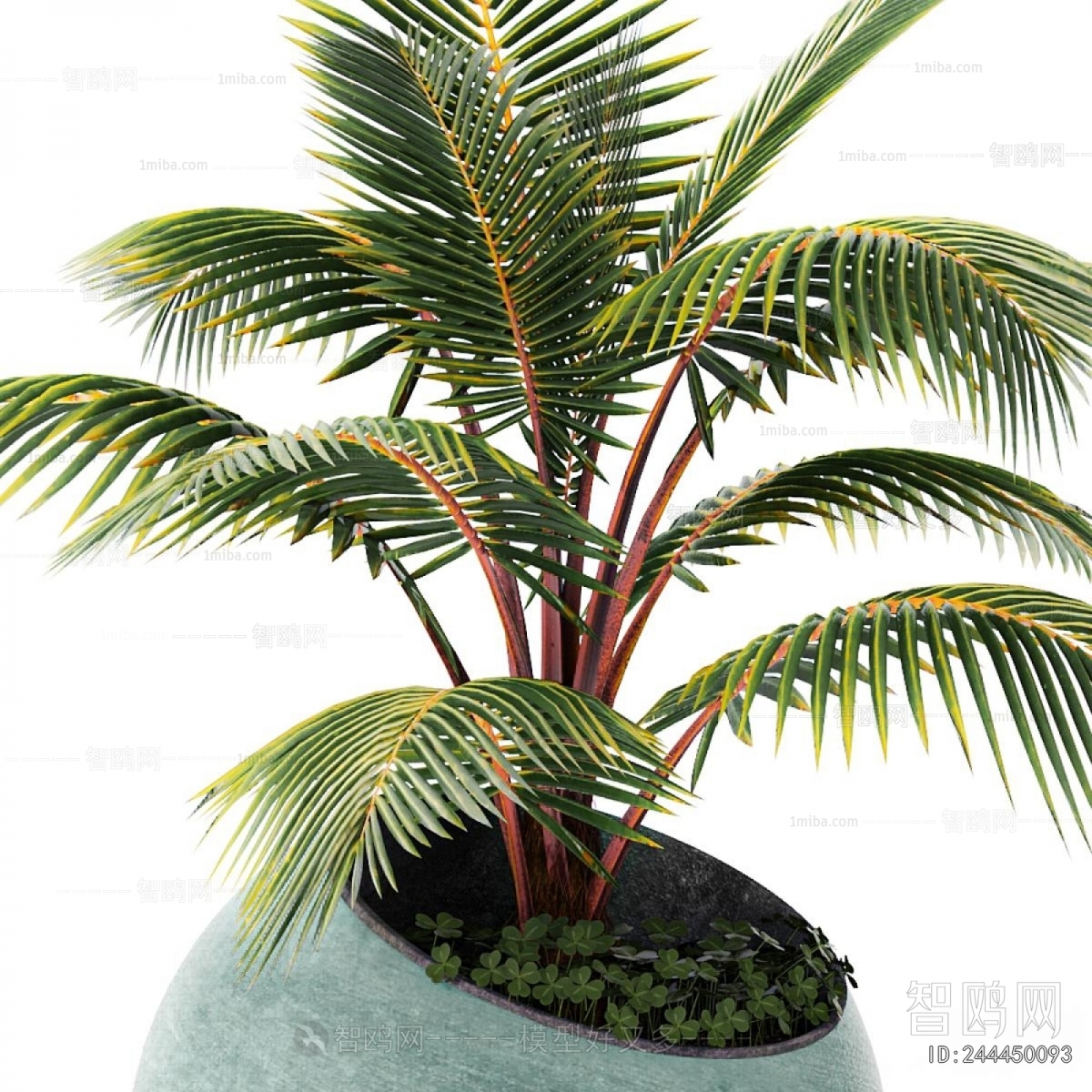 Modern Potted Green Plant