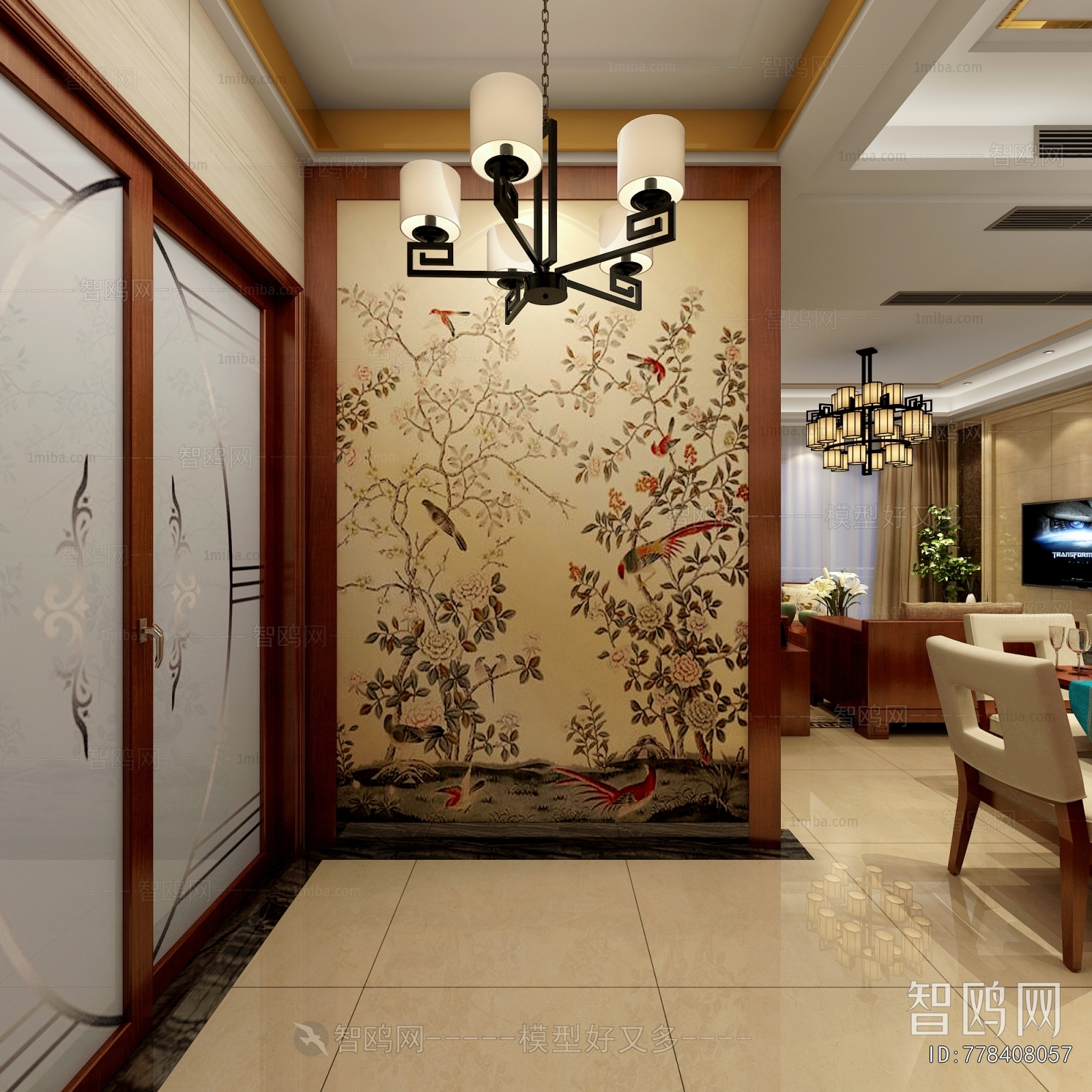New Chinese Style A Living Room