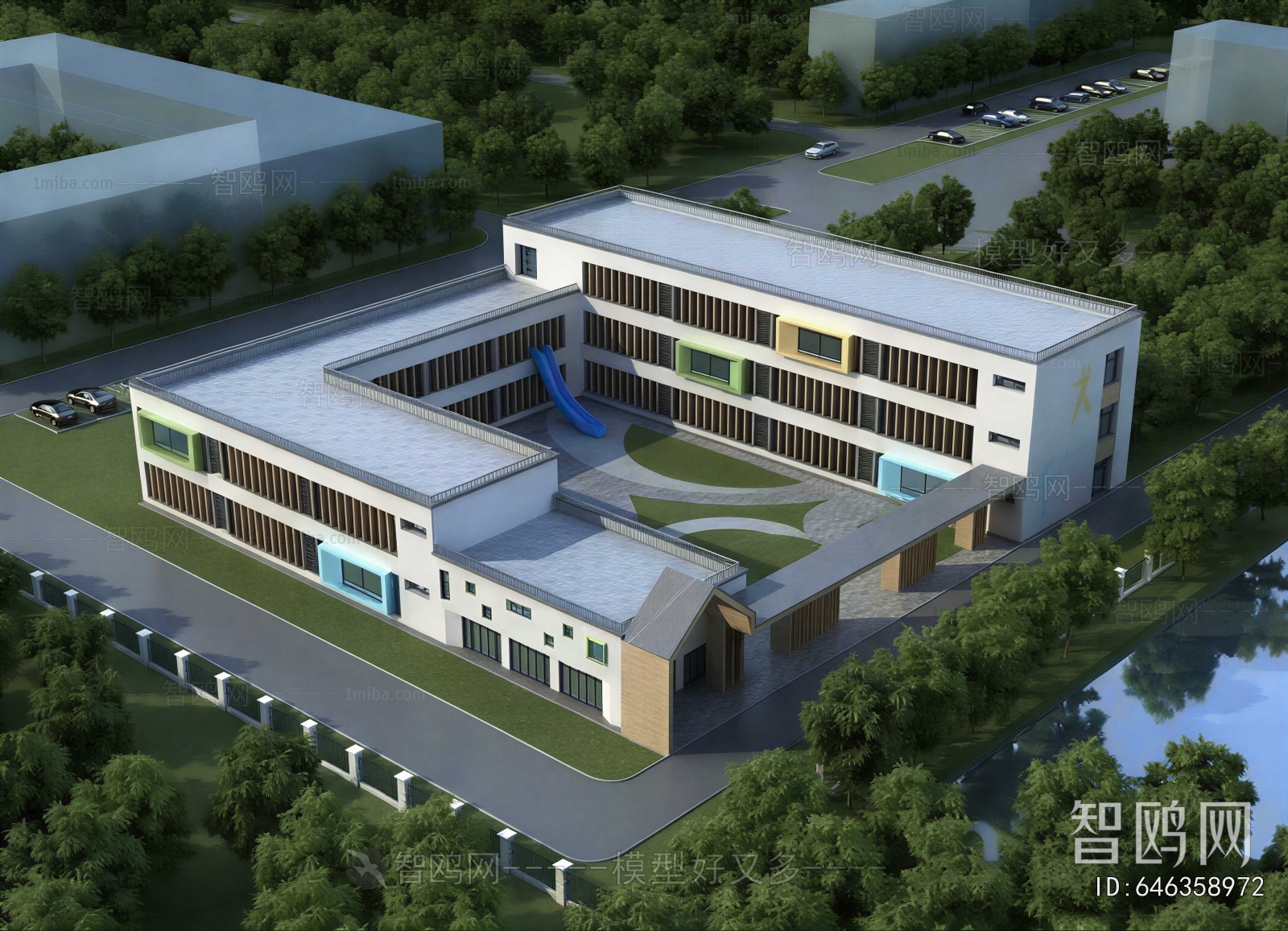 Modern School Building