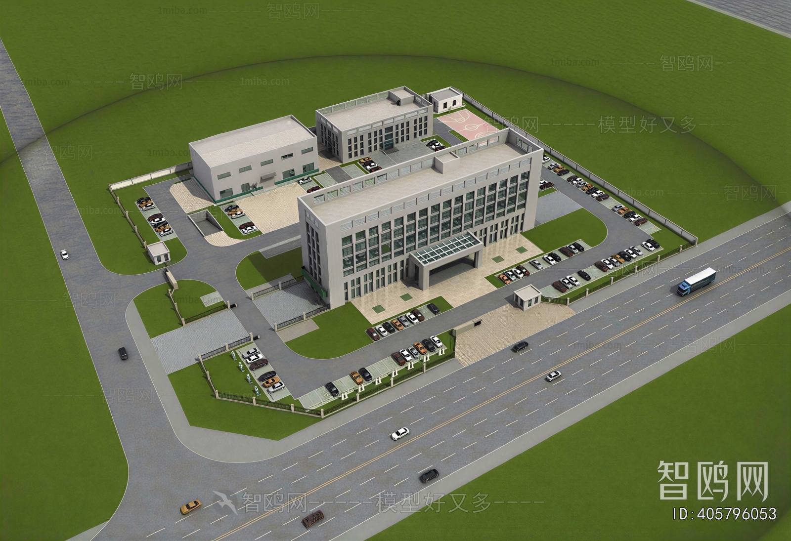 Modern Architectural Bird's-eye View Planning