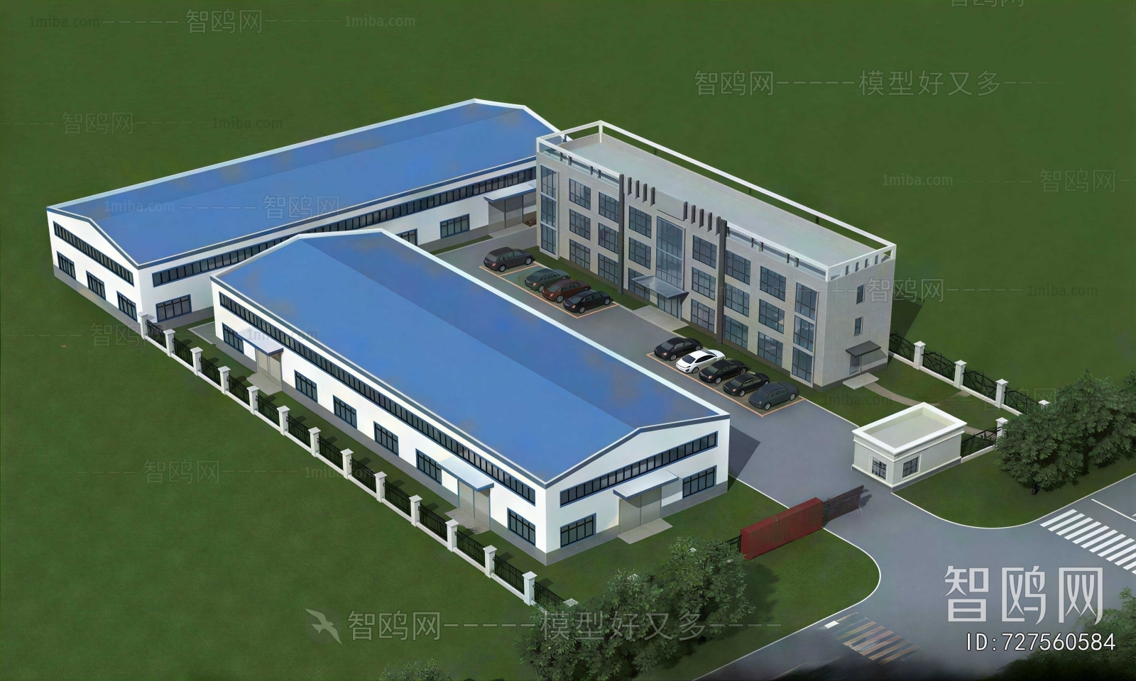 Modern Architectural Bird's-eye View Planning