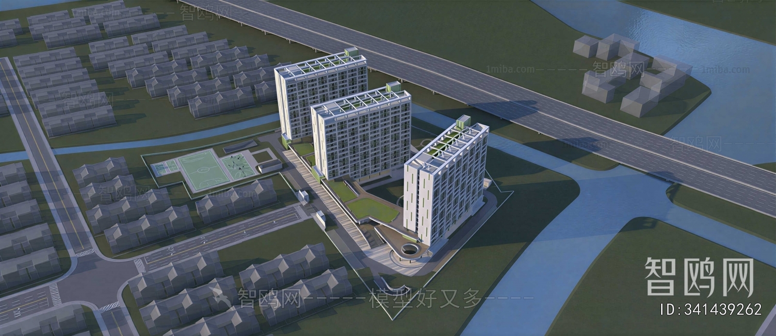 Modern Architectural Bird's-eye View Planning