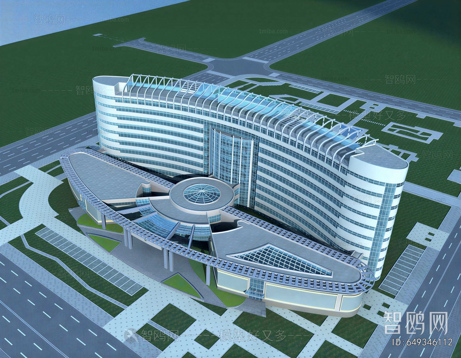 Modern Architectural Bird's-eye View Planning