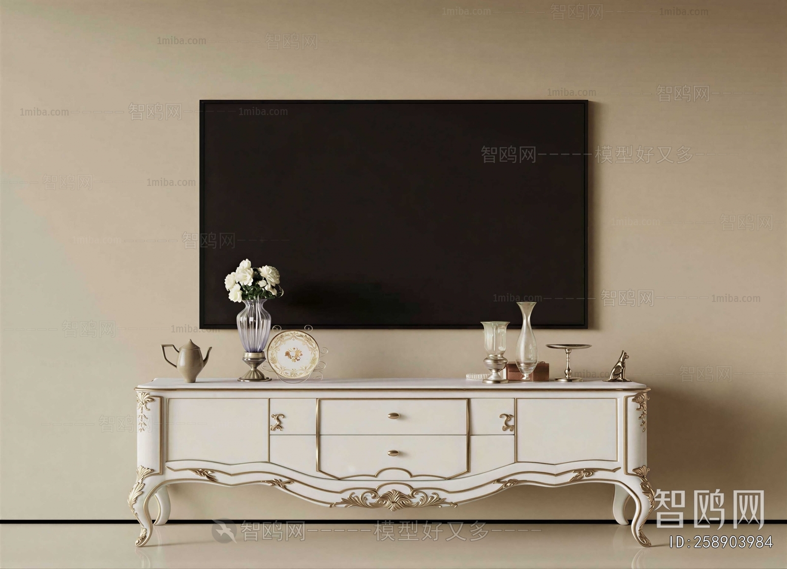 French Style TV Cabinet