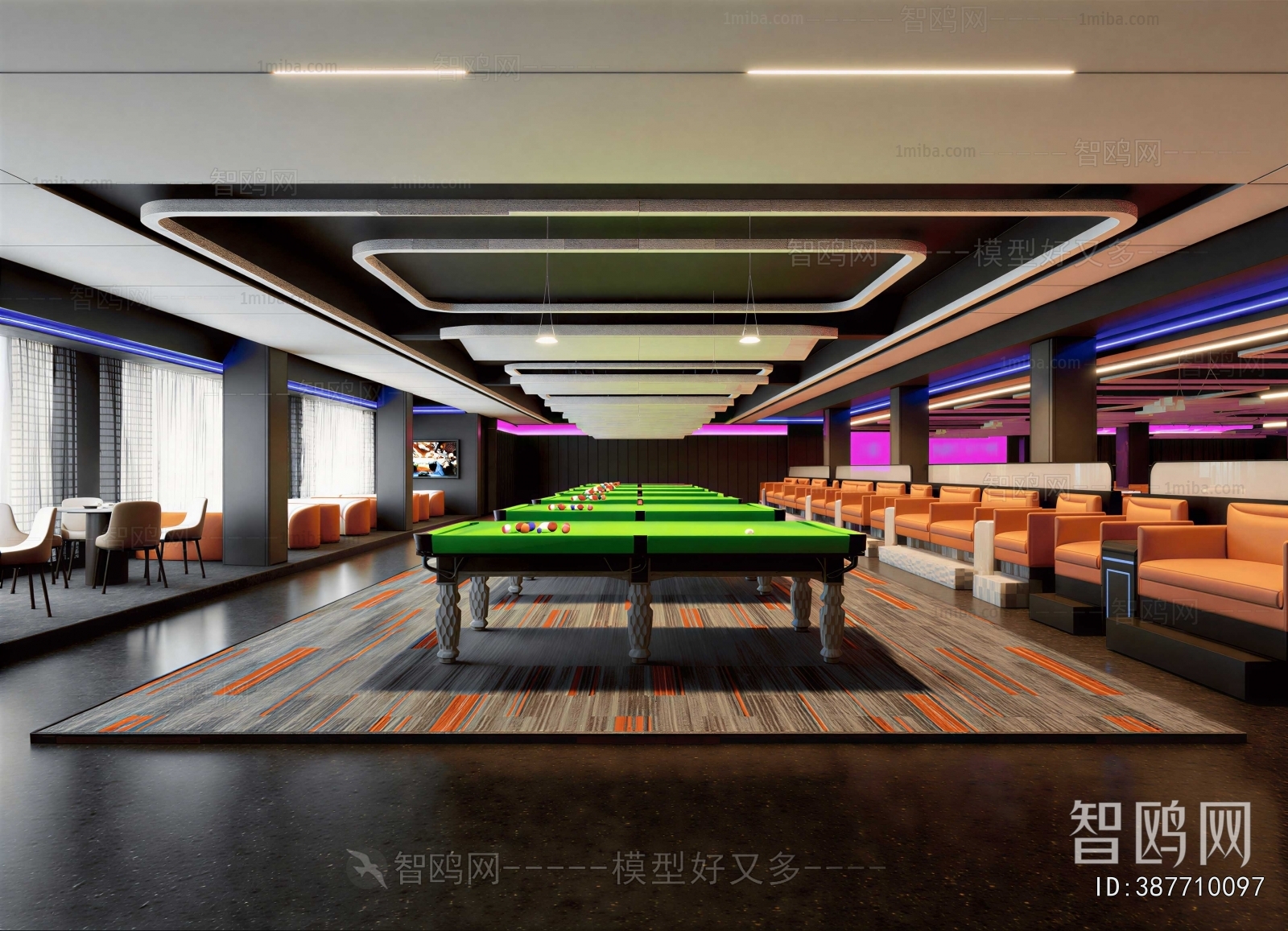 Industrial Style Billiard Room