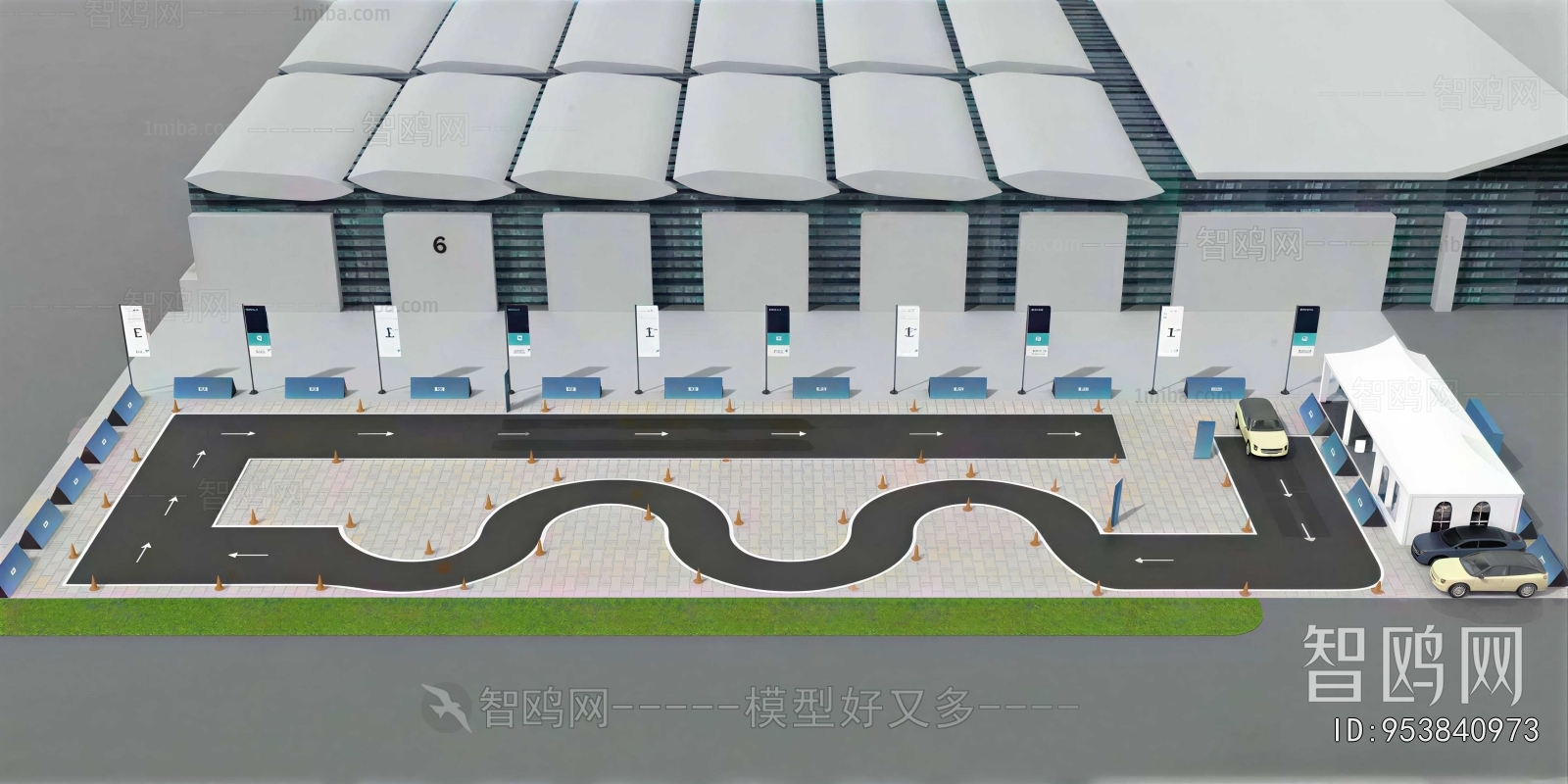 Modern Outdoor Parking Lot
