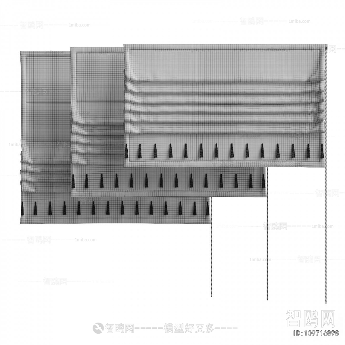New Chinese Style Roman Curtain