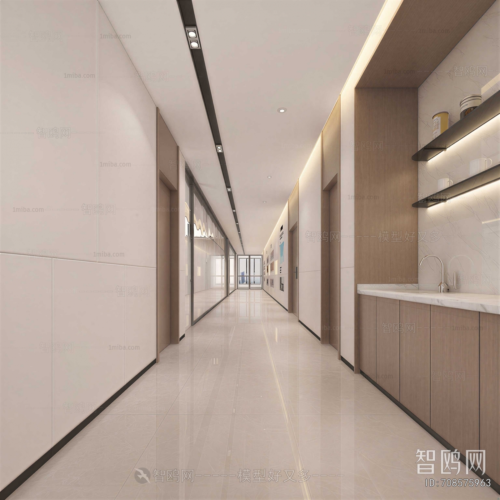 Modern Office Aisle