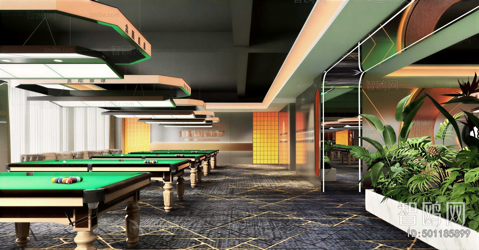 Modern Billiard Room