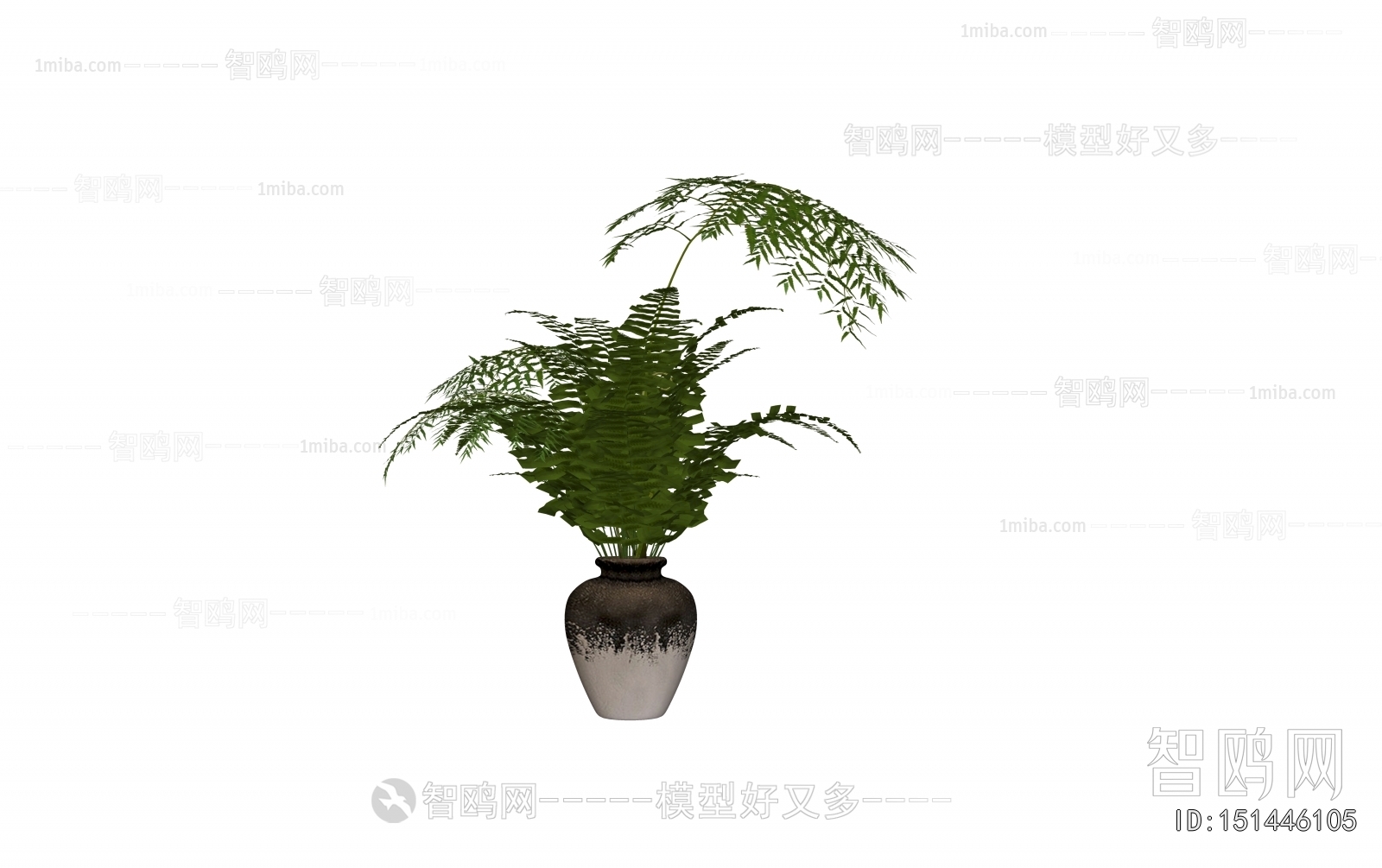 New Chinese Style Ground Green Plant Potted Plants