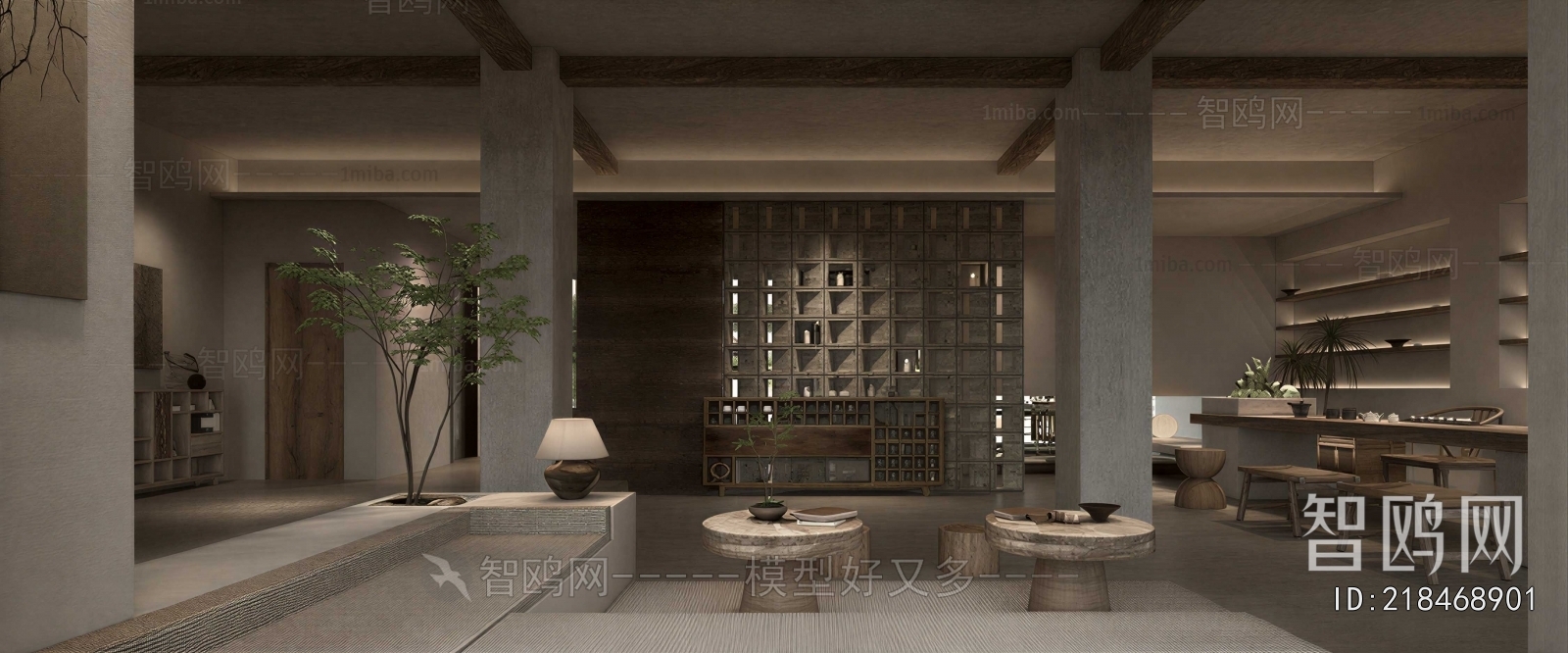 Wabi-sabi Style A Living Room