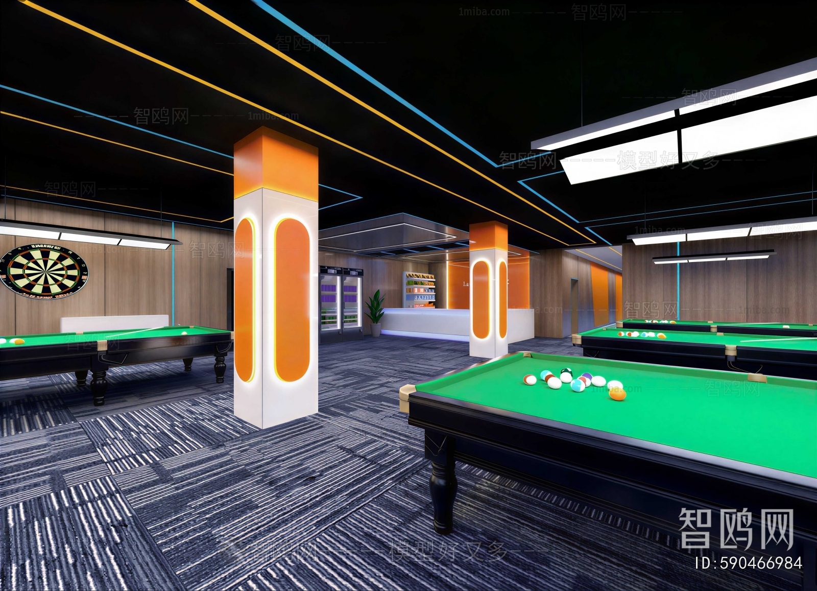 Modern Billiard Room