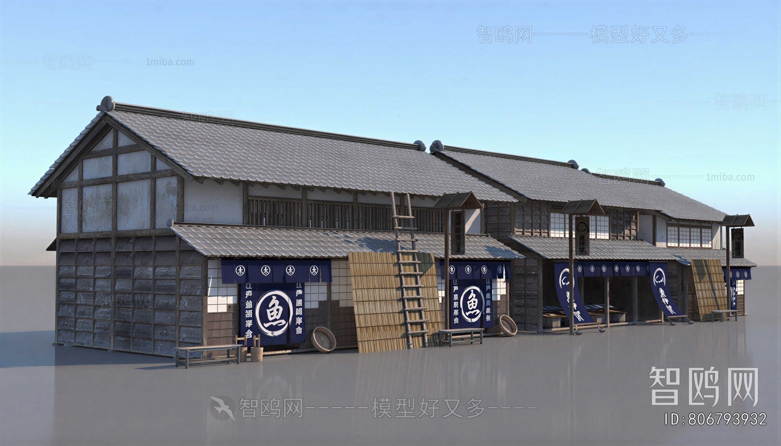 Japanese Style Appearance Of Commercial Building