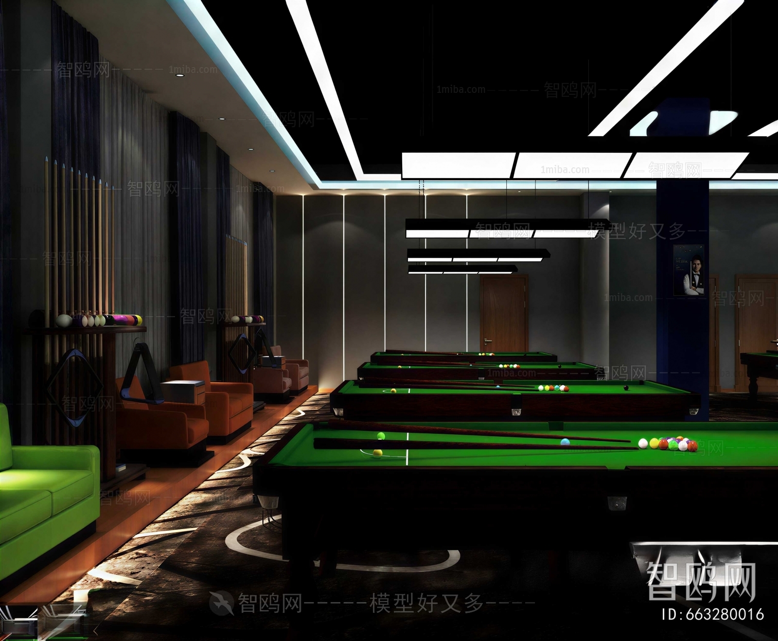 Industrial Style Billiard Room