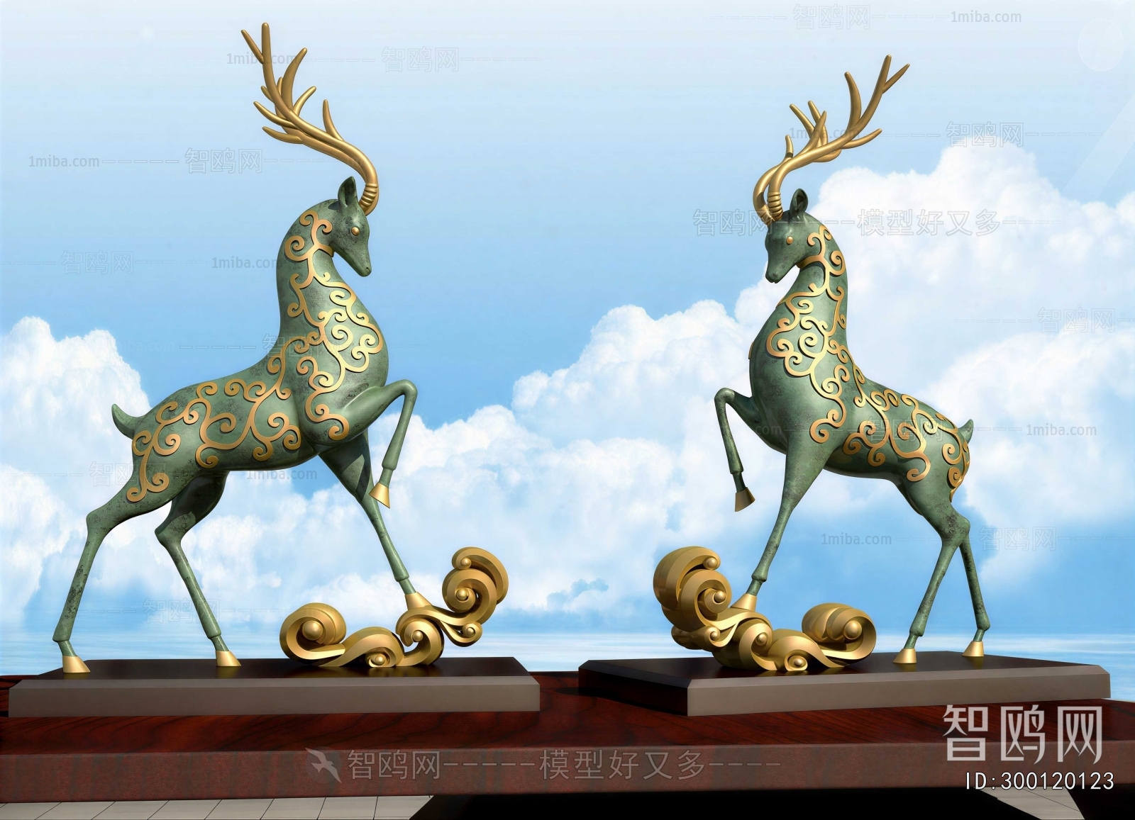 New Chinese Style Sculpture Sketch