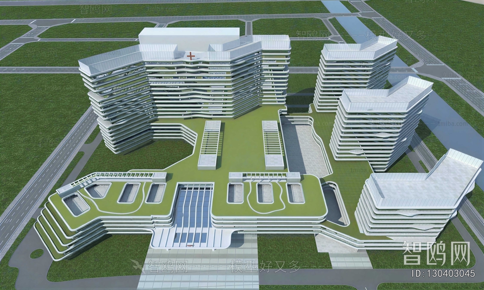 Modern Architectural Bird's-eye View Planning