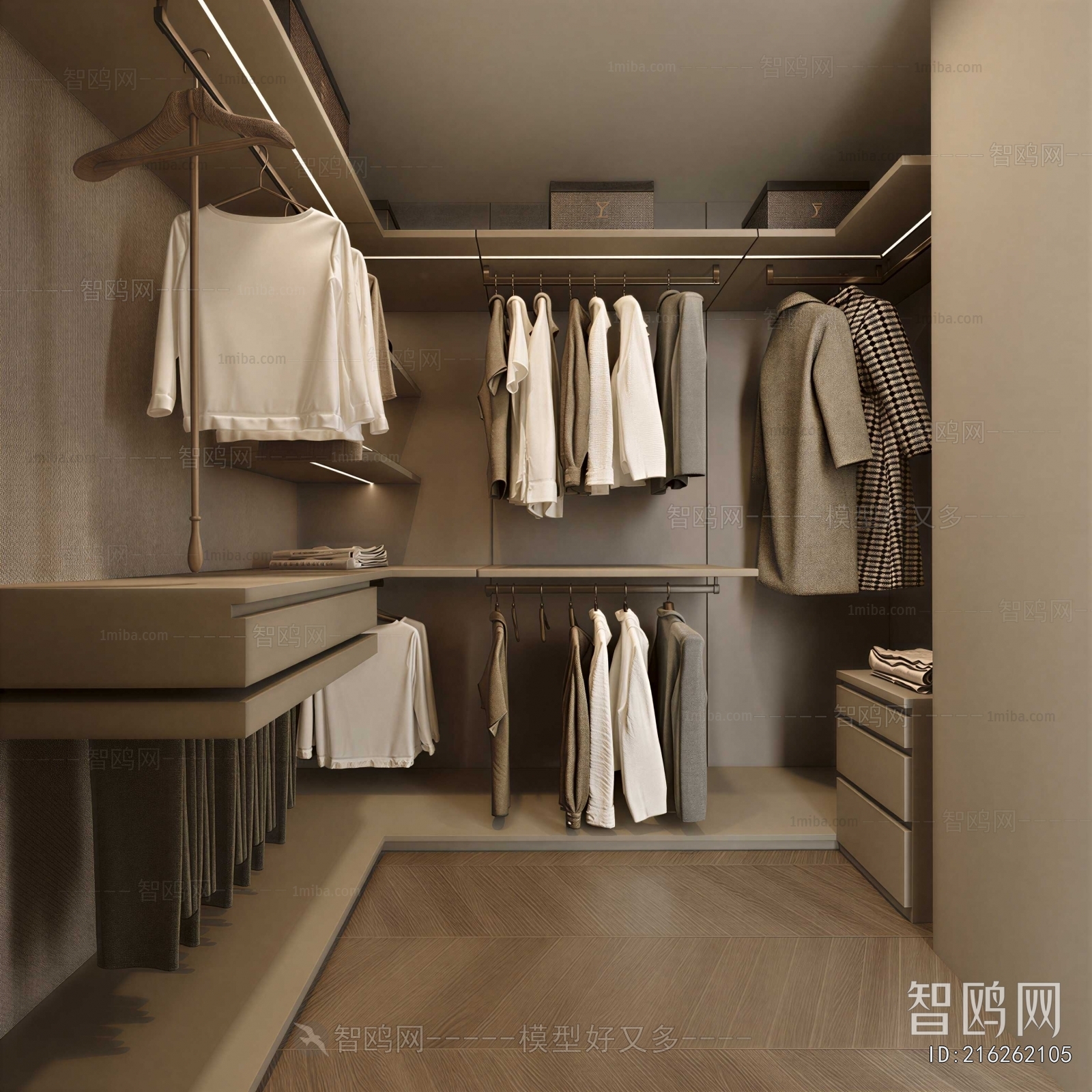 Modern Clothes Storage Area