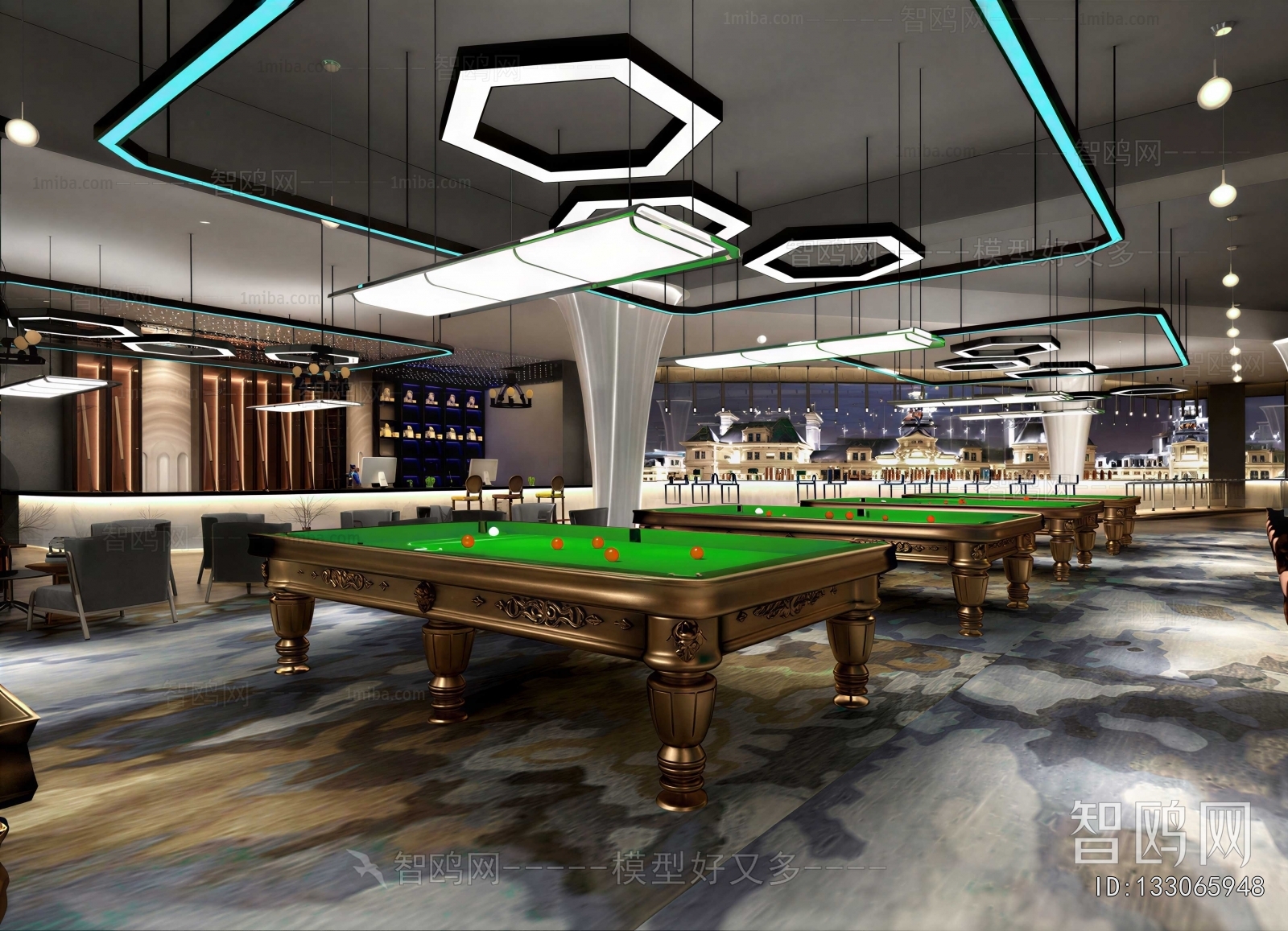 Industrial Style Billiard Room