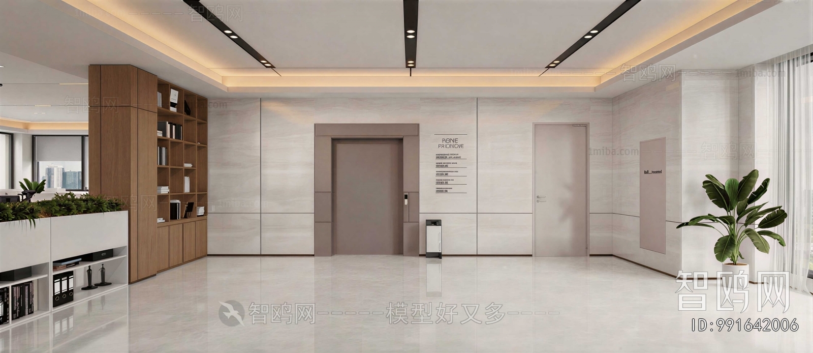 Modern Office Elevator Hall