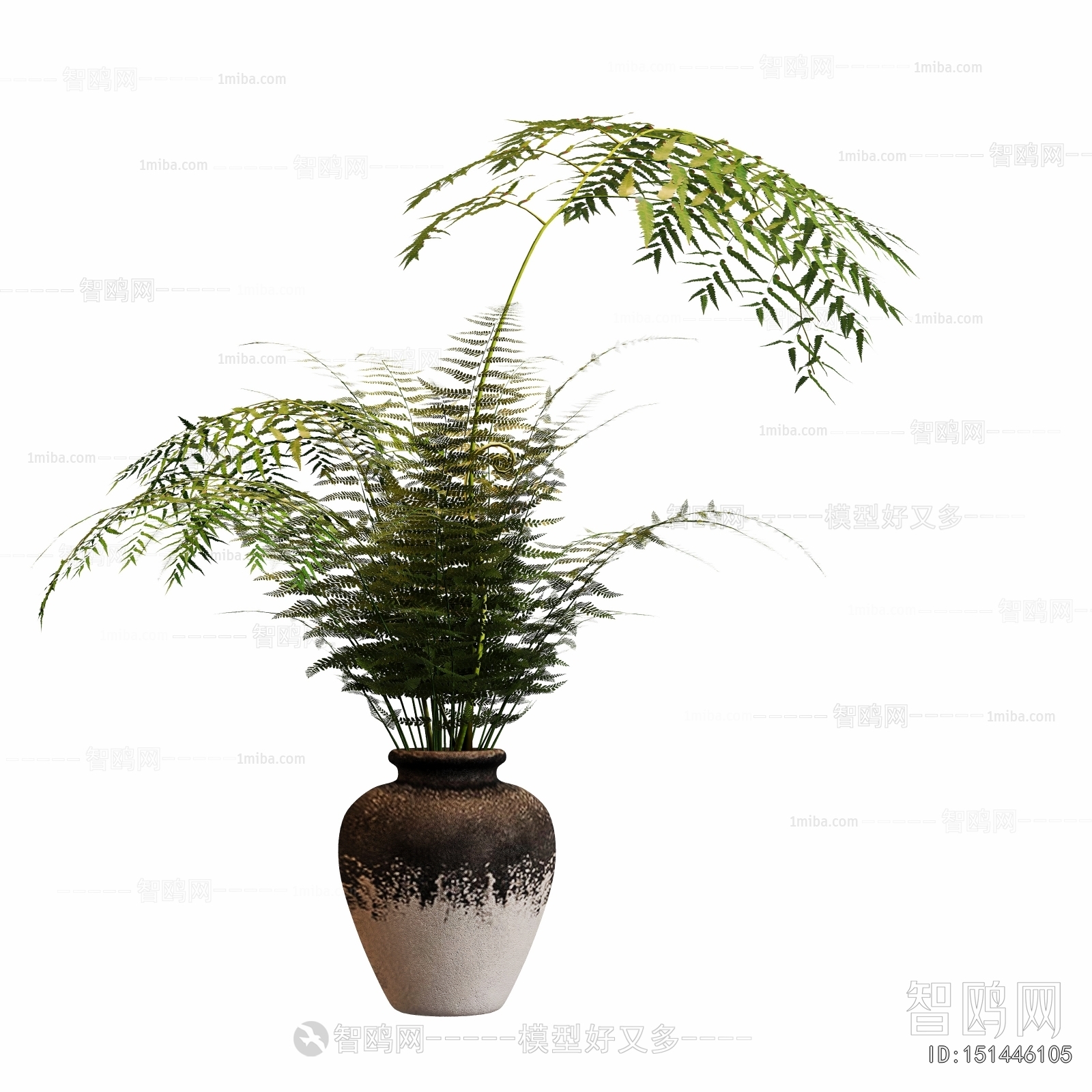 New Chinese Style Ground Green Plant Potted Plants